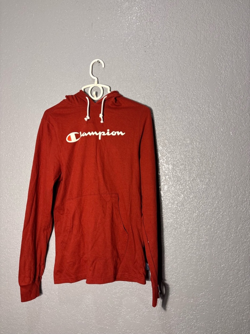Champion Red Pullover Hoodie with Logo